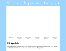 Tablet Screenshot of klickpedale.net